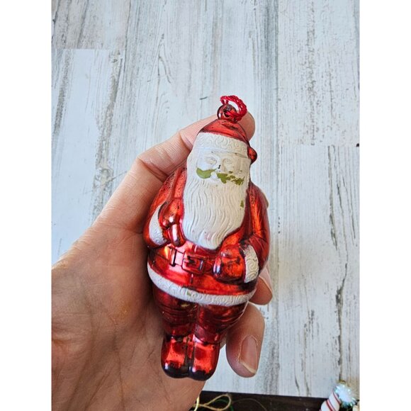 Metal Santa Bell ornament vintage set tree Xmas decor - Picture 7 of 9